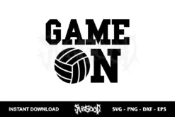 game on volleyball svg cricut