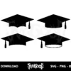 graduation cap vector svg cut file