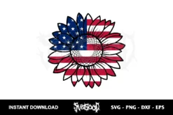 sunflower american flag svg