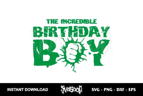 the incredible birthday boy hulk svg cricut
