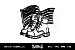 us combat boots svg cricut