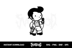 Elvis Presley Chibi SVG Cricut