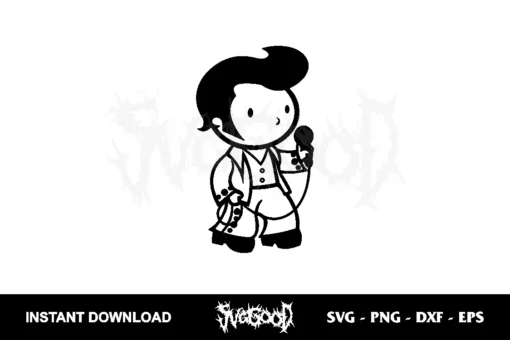 Elvis Presley Chibi SVG Cricut
