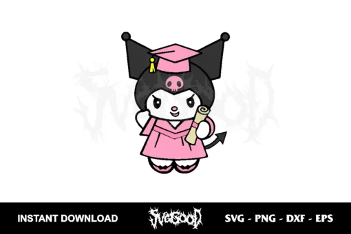 Kuromi Graduate SVG Clipart