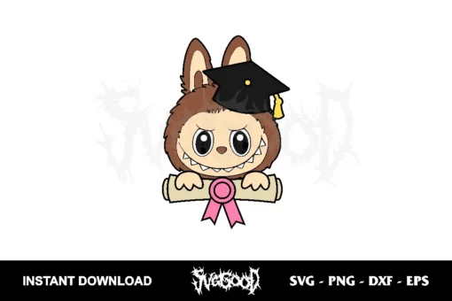 Labubu Graduate SVG Vector