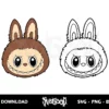 labubu head svg clipart