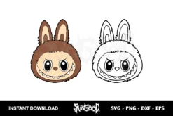 Labubu Head SVG Clipart