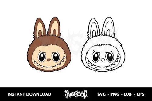 labubu head svg clipart