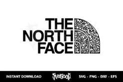 the north face leopard print svg