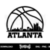 atlanta city basketball svg cricut