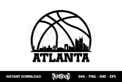 atlanta city basketball svg cricut