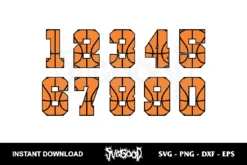 Basketball Numbers SVG