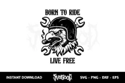 born to ride live free svg cricut