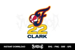 caitlin clark 22 indiana fever svg cricut