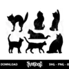 Cat Silhouette SVG Cricut 3 cat silhouette svg cricut