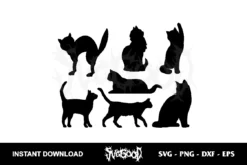 cat silhouette svg cricut