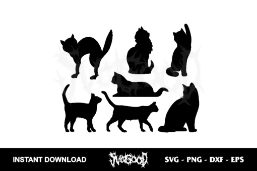 cat silhouette svg cricut
