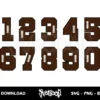 Football Birthday Numbers SVG Cut File 2 football birthday numbers svg cut file