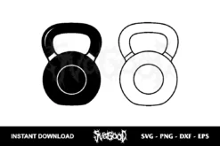 kettlebell vector svg cricut