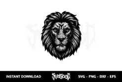 lion face outline svg free