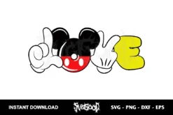 love mickey svg cricut