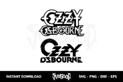 ozzy osbourne logo svg cricut