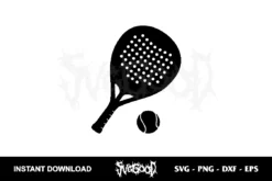 padel racket svg cricut