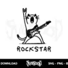 rockstar cat svg cricut