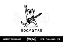 rockstar cat svg cricut