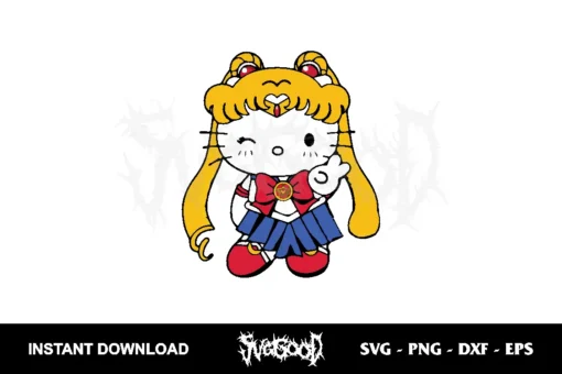 sailor moon hello kity svg