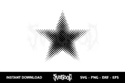 Star Vector Halftone SVG Free
