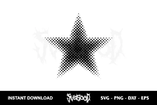 Star Vector Halftone SVG Free