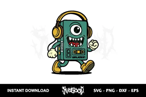 Walkman Monster Vector SVG