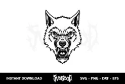 wolf face outline svg free