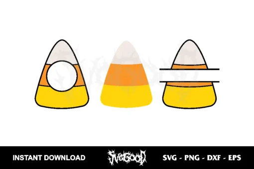 candy corn monogram svg