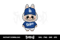 labubu dodgers svg cricut