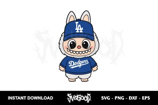 labubu dodgers svg cricut