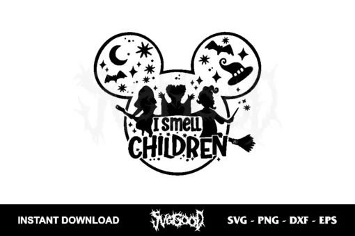 Mickey Head I Smell Children SVG Cricut