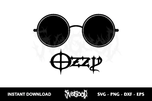 ozzy ousbourne glasses svg cricut