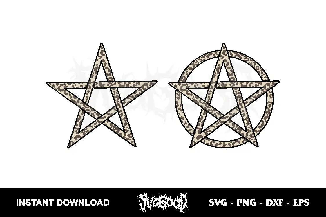 Pentagram Leopard Print SVG 1 Pentagram Leopard Print SVG