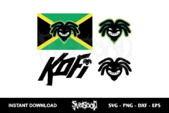 WWE Kofi Kingston Logo SVG Cricut