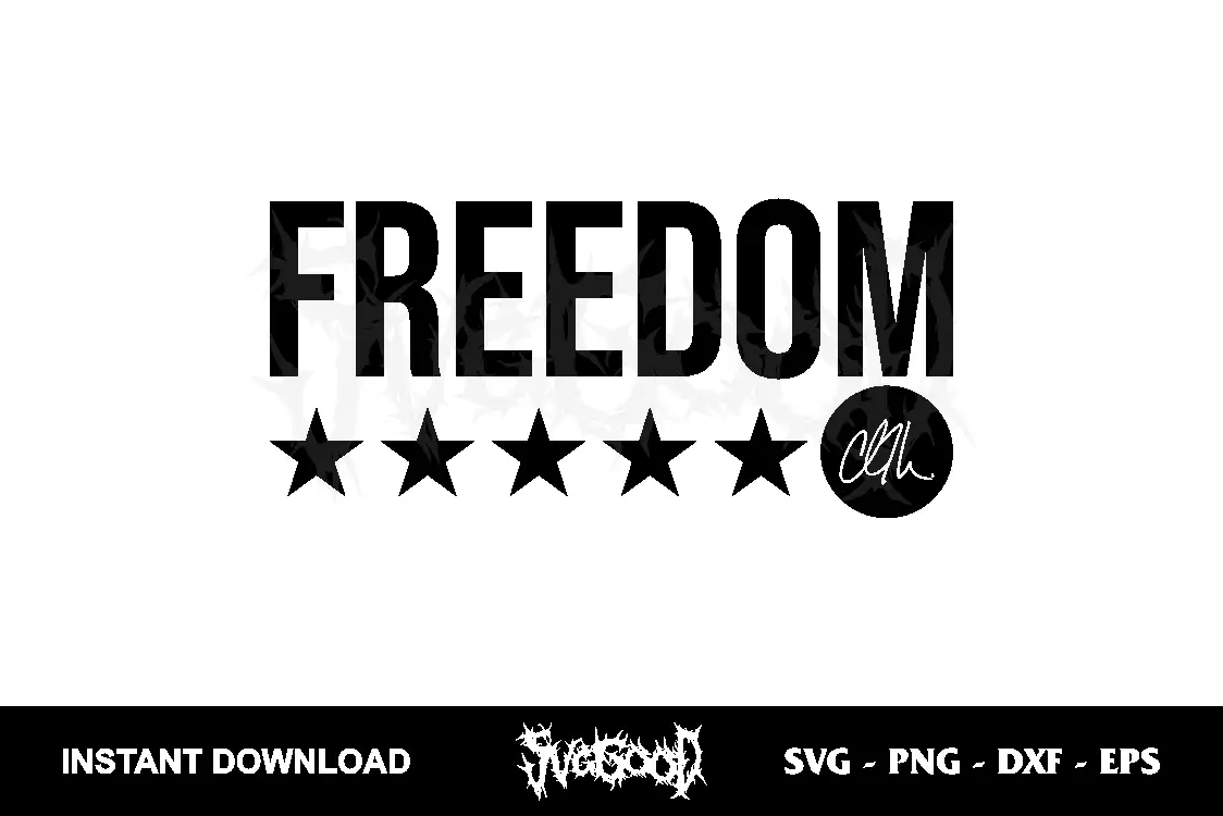 Freedom Charlie Kirk Signature SVG Cricut 1 FREEDOM CHARLIE KIRK SIGNATURE SVG CRICUT