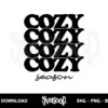 cozy season svg cut file