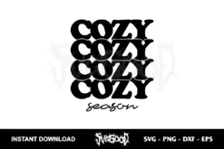 cozy season svg cut file
