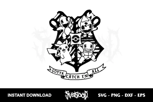 Gotta Catch Em All Pokemon SVG Cricut