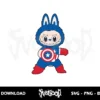 labubu captain america svg vector