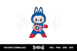 labubu captain america svg vector