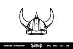 Viking Helmet Vector SVG Free
