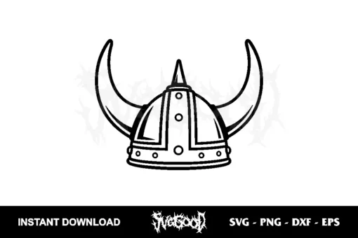 Viking Helmet Vector SVG Free