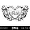 Wednesday Skeleton Heart Hand SVG Cricut 3 wednesday skeleton heart hand svg cricut